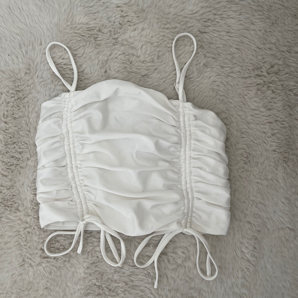 TigerMist white crop top